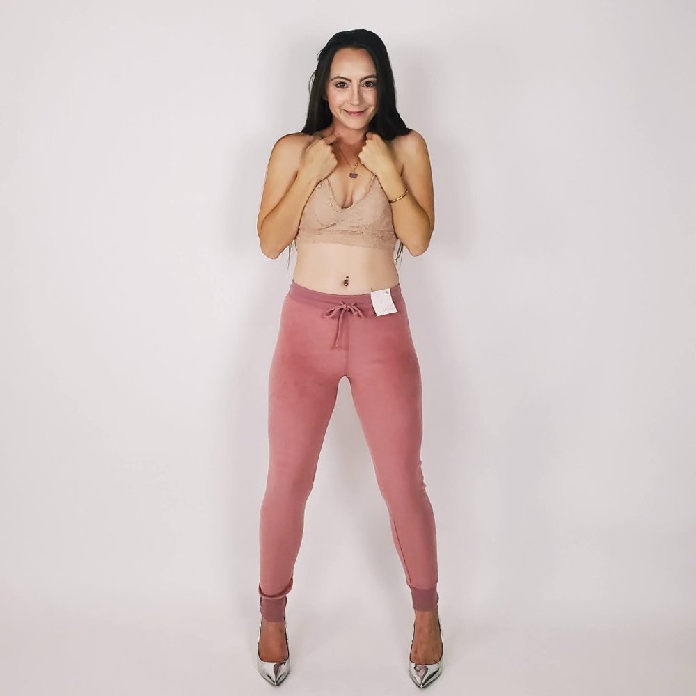 NWT SO COZY LEGGINGS NUDE DUSTY ROSE